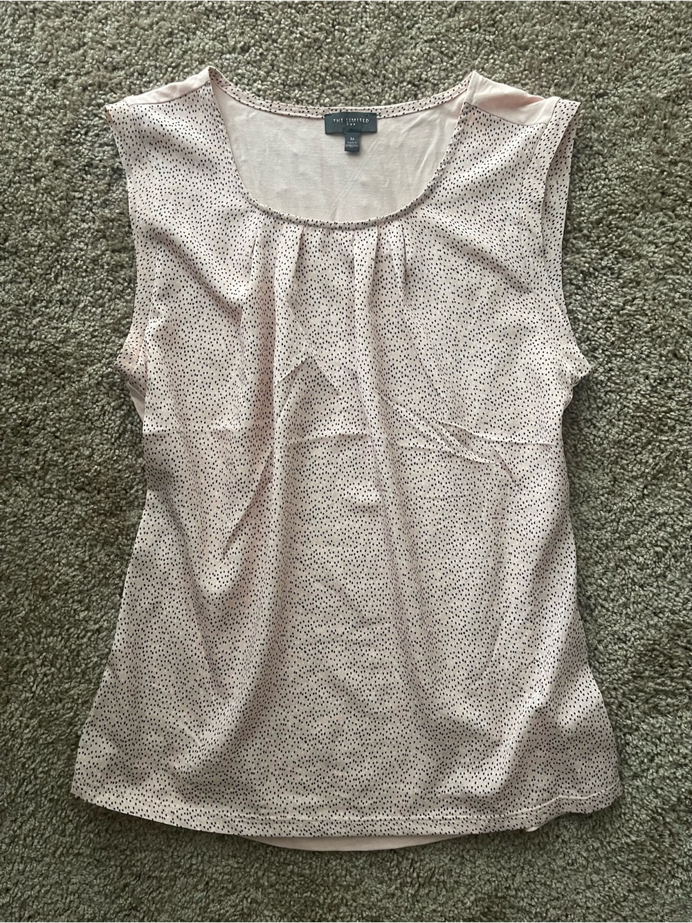 The Limited Pink Micro Dot Sleeveless Blouse NWOT Medium
